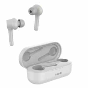 Havit I92 TWS bluetooth earbuds med opladningsetui. Hvid.